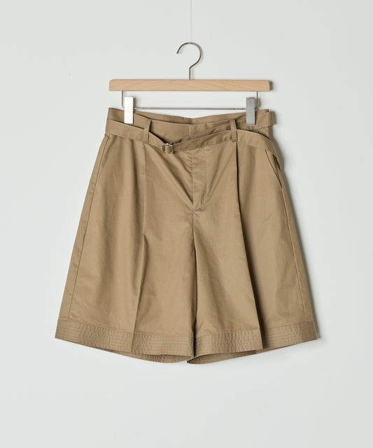 【26SS予約商品】Hem-Stitch Detail Shorts L.BROWN