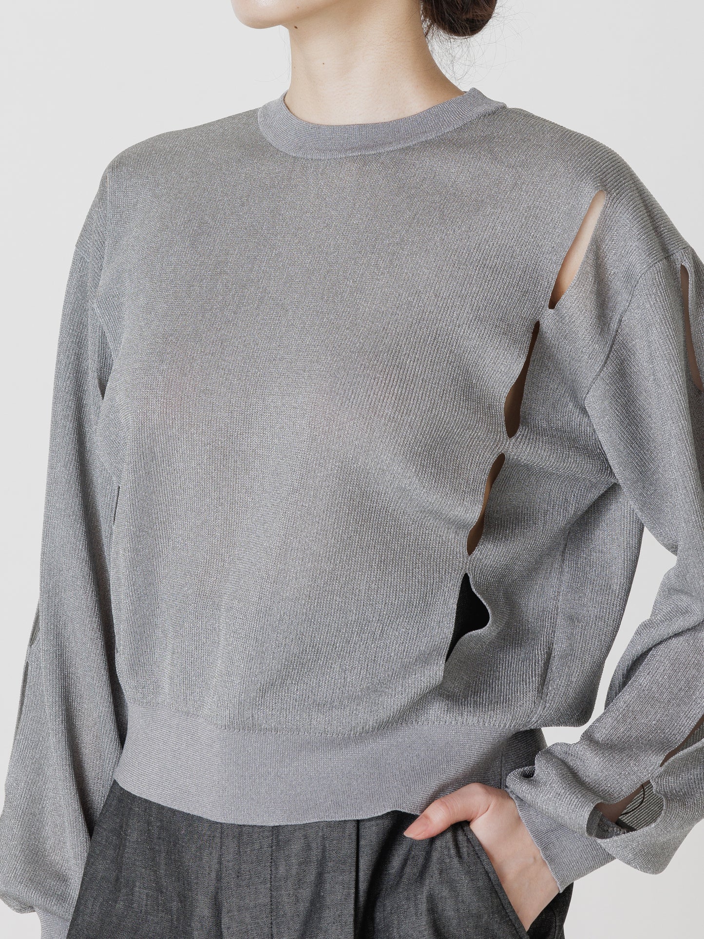 PUNCHING PULLOVER GRAY