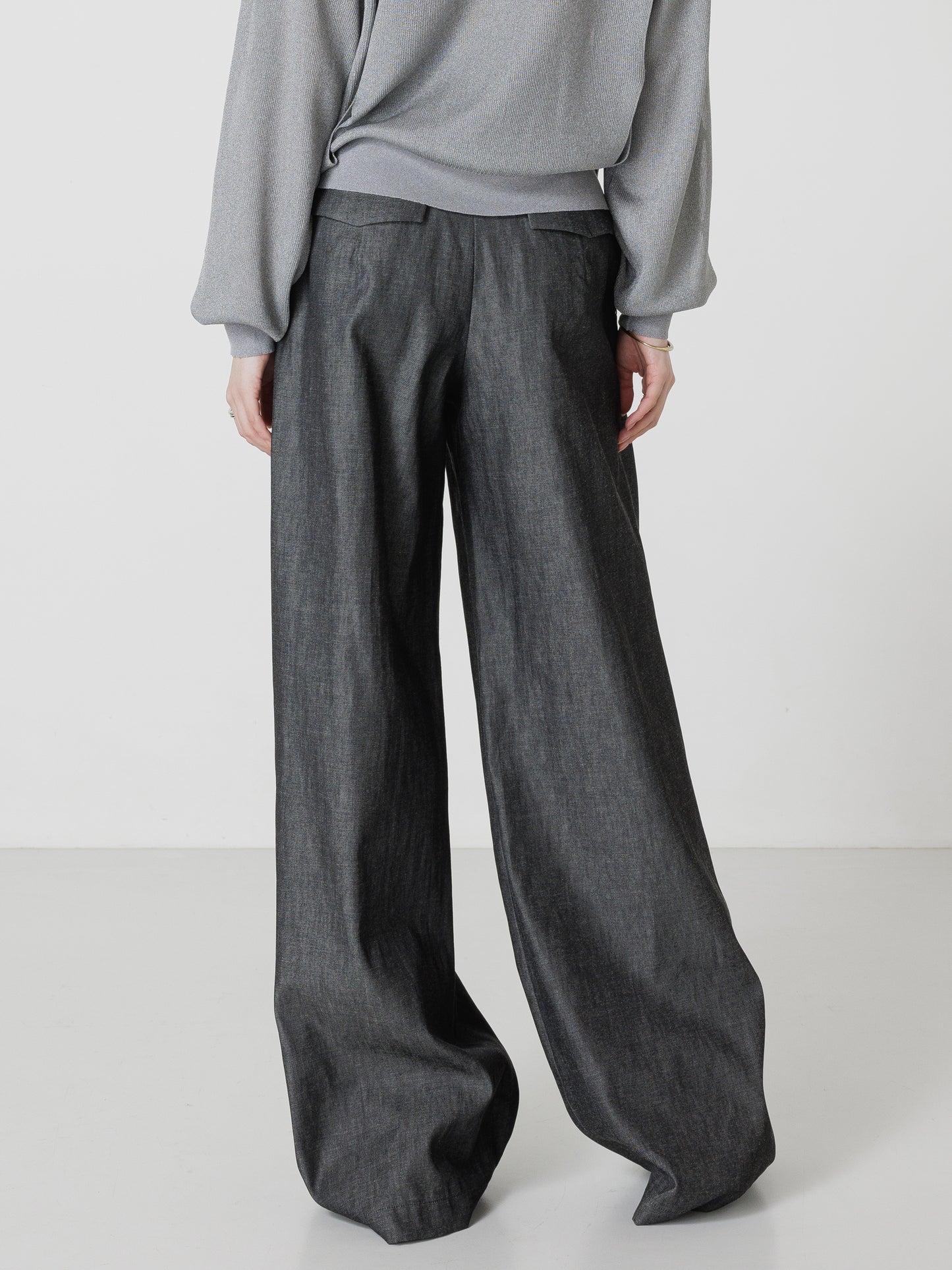 【26SS予約商品】DENIM WIDE PANTS BLACK DENIM