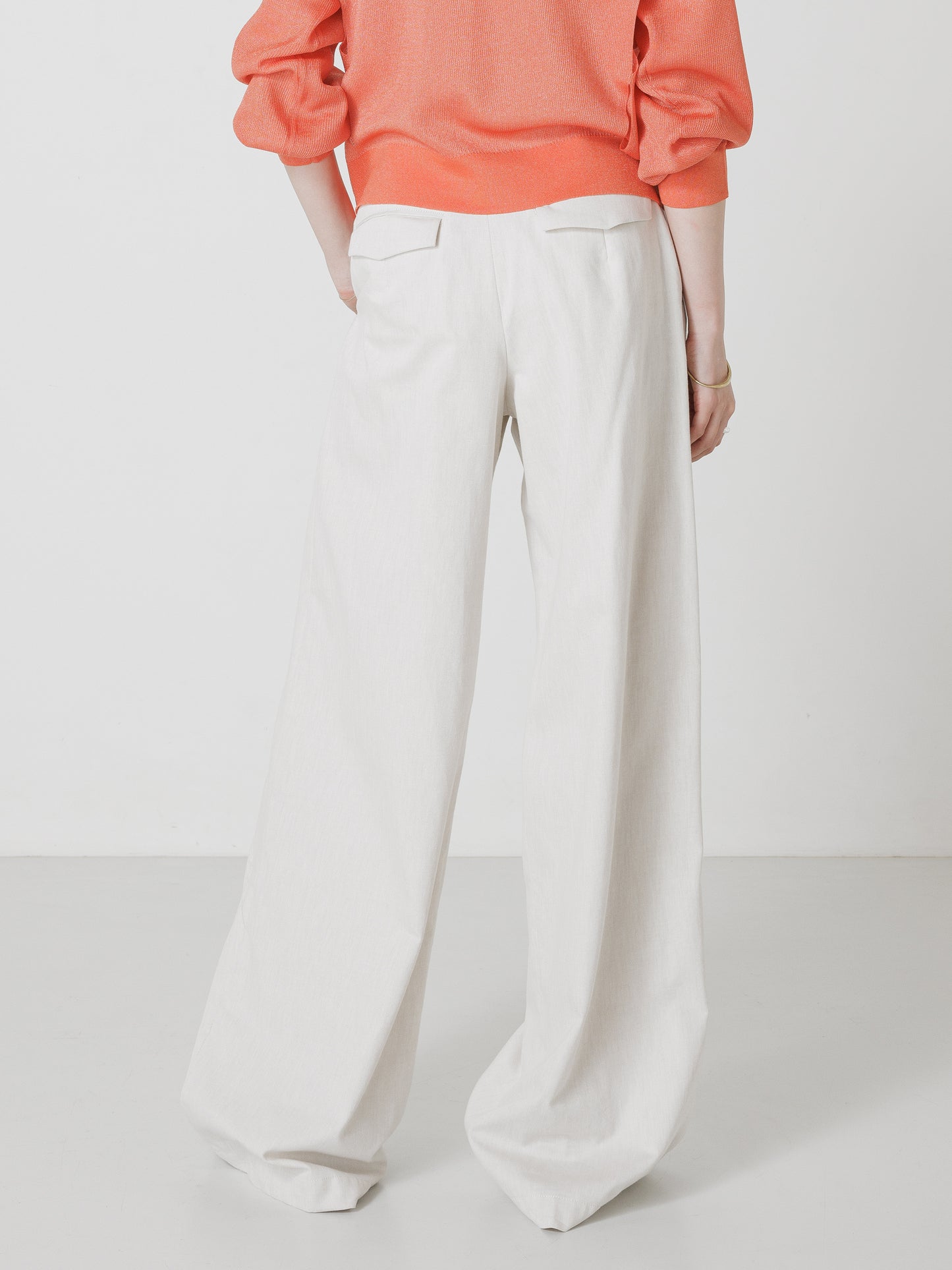 DENIM WIDE PANTS IVORY