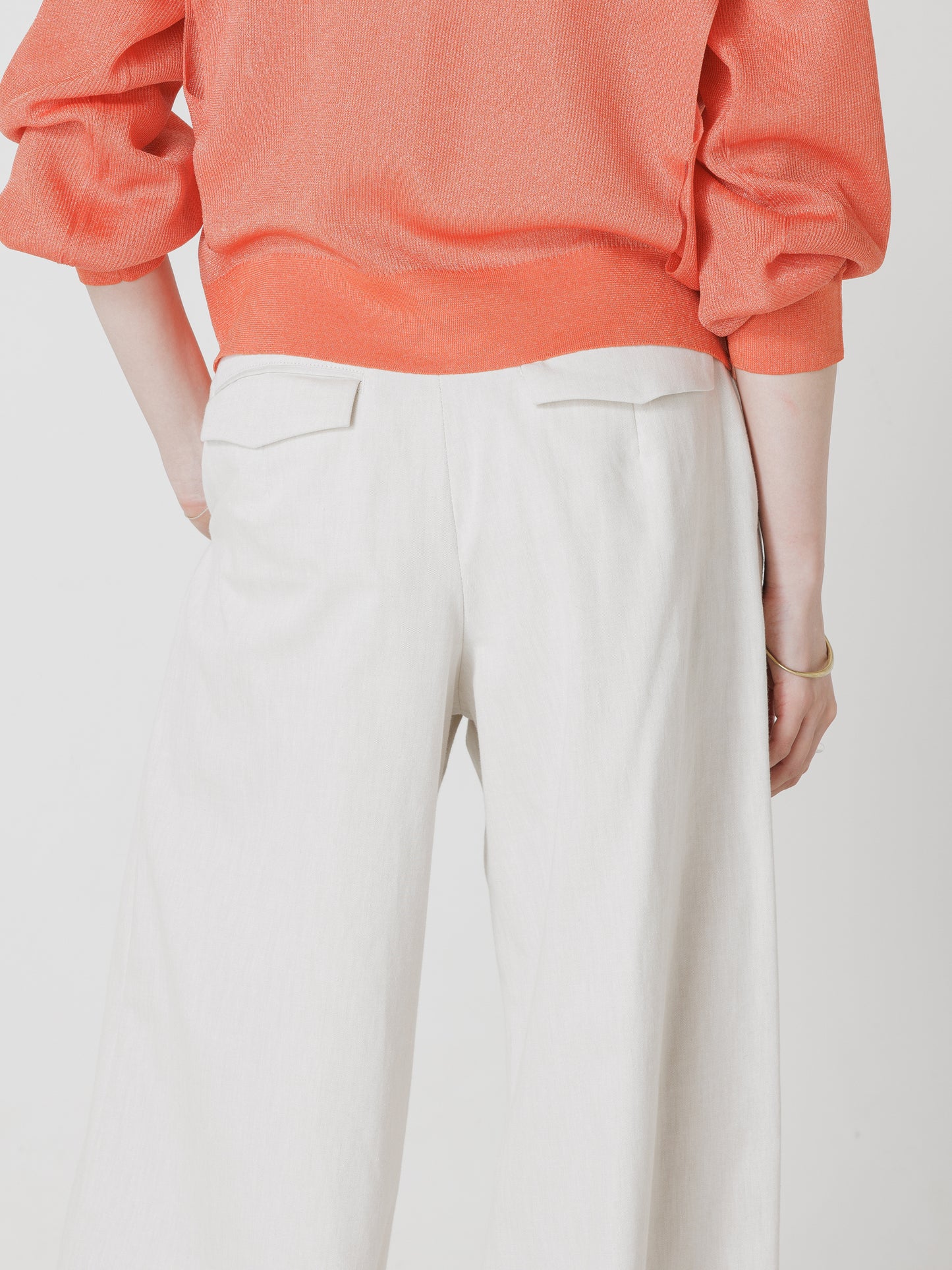 DENIM WIDE PANTS IVORY