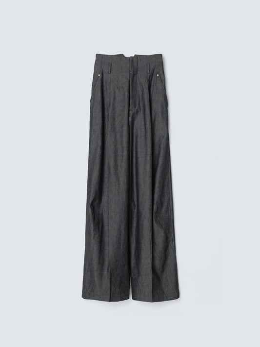 【26SS予約商品】DENIM WIDE PANTS BLACK DENIM