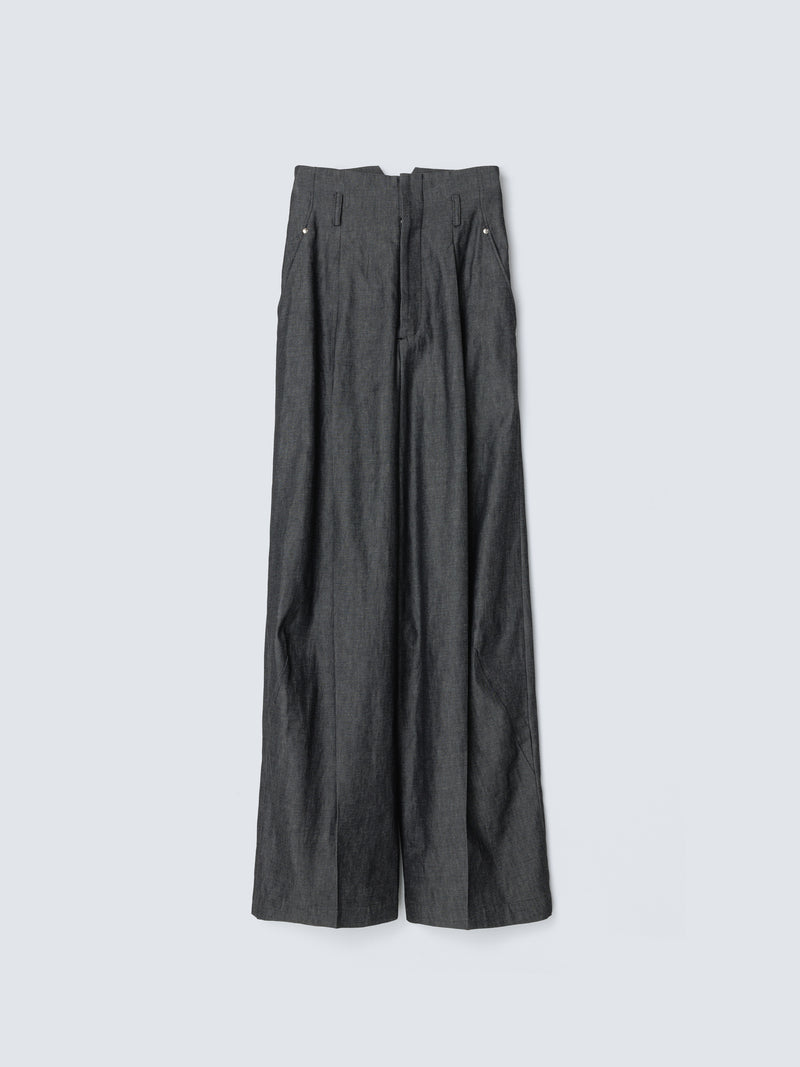 【26SS予約商品】DENIM WIDE PANTS BLACK DENIM