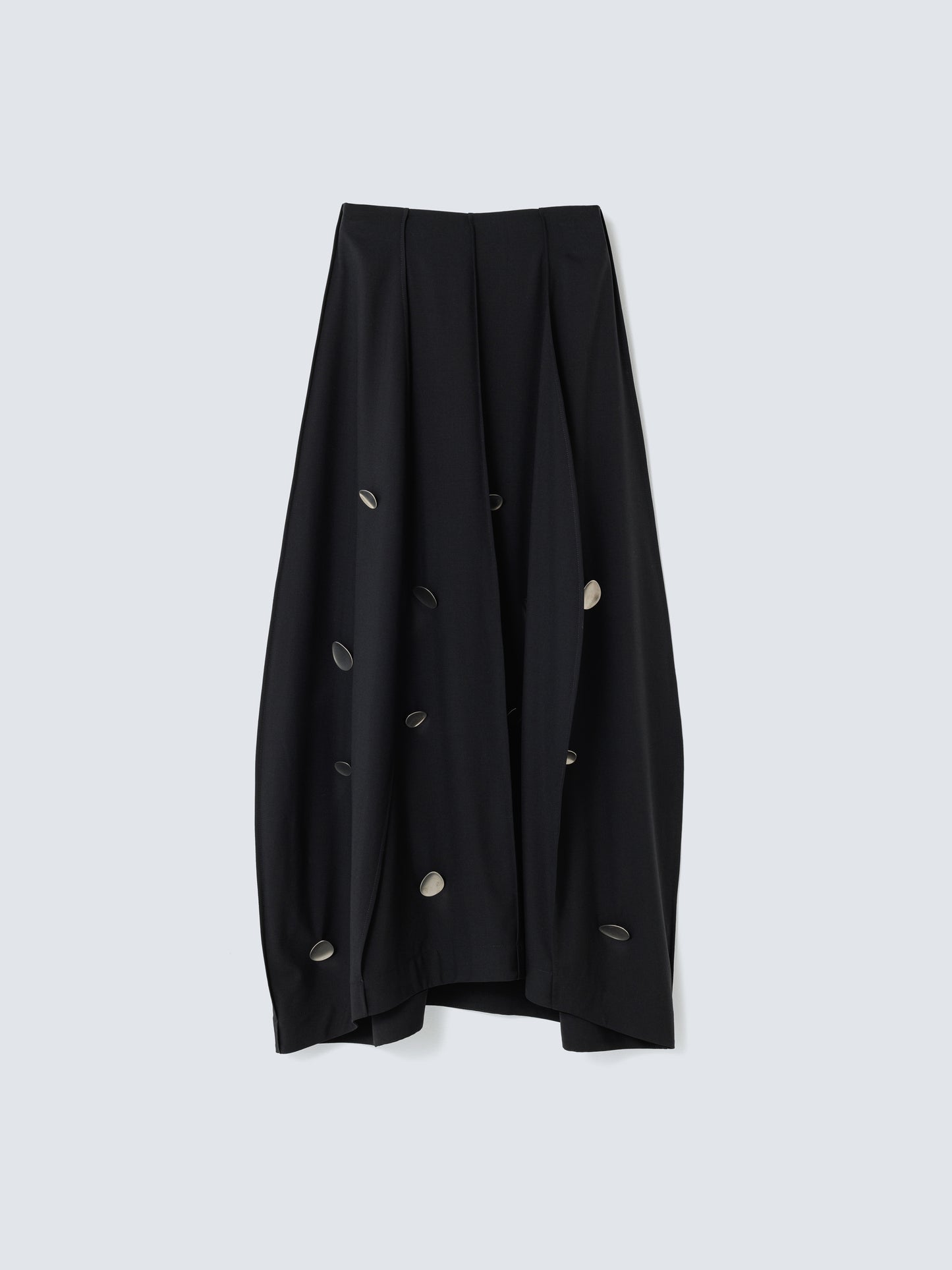 POTTERY BUTTON CURVE SKIRT BLACK