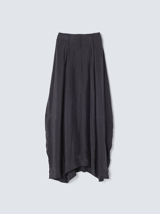 CUPRO CURVE SKIRT CHARCOAL