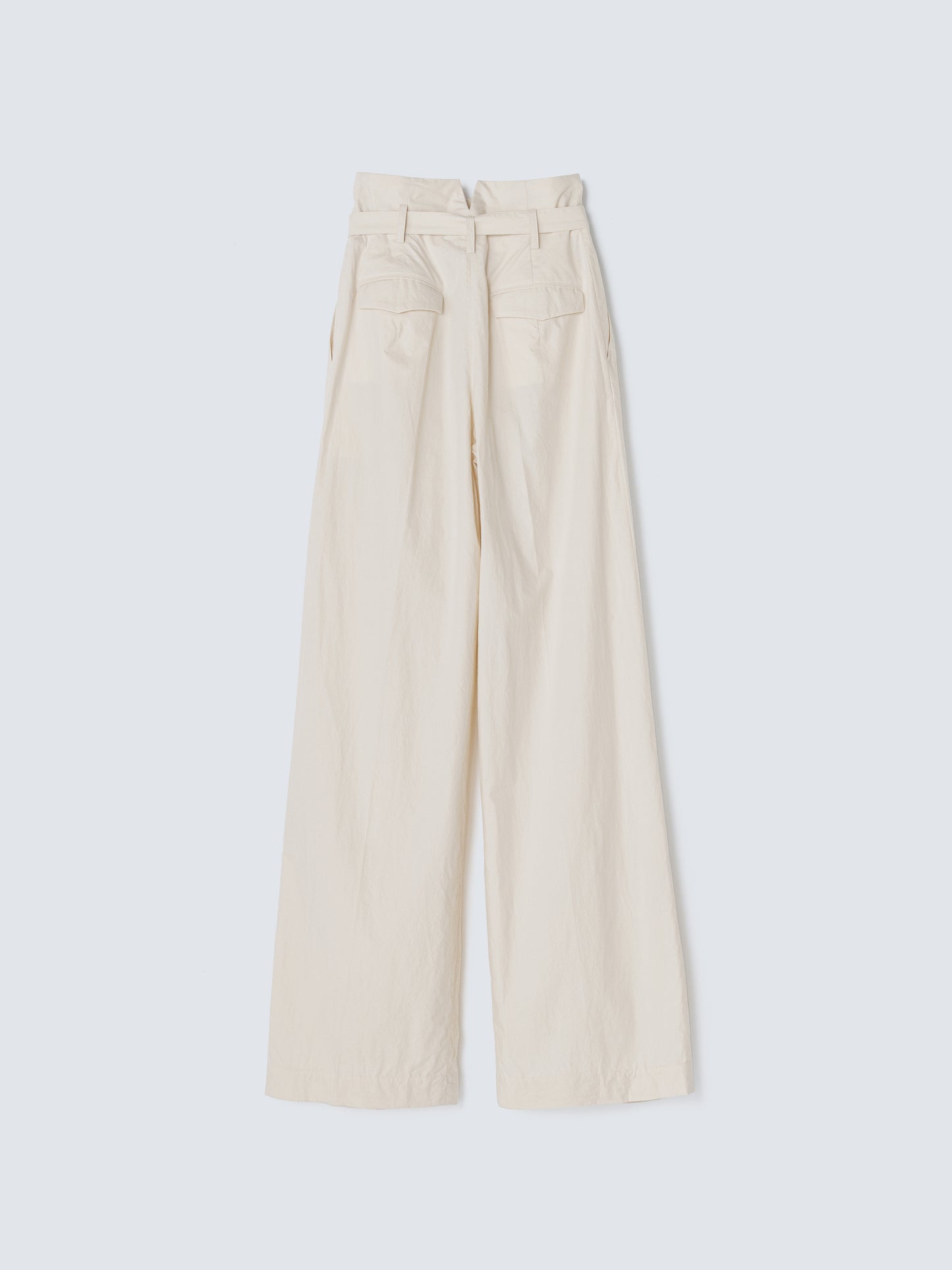 WAIST BELT WIDE PANTS ECRU