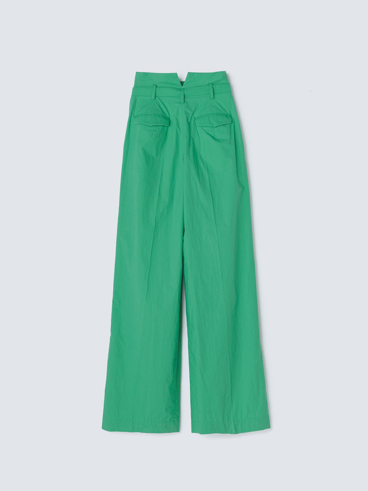 WAIST BELT WIDE PANTS GREEN