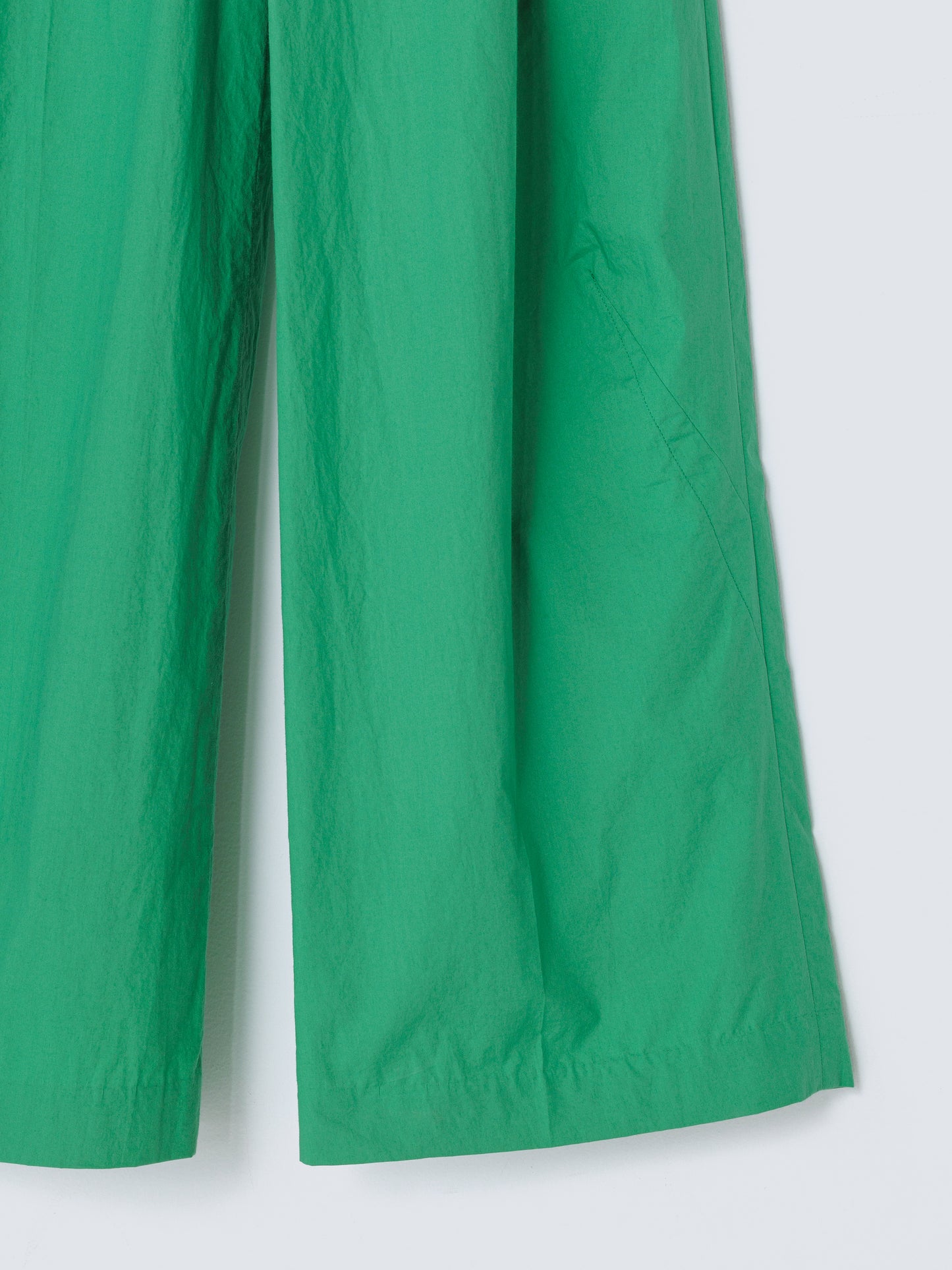 WAIST BELT WIDE PANTS GREEN