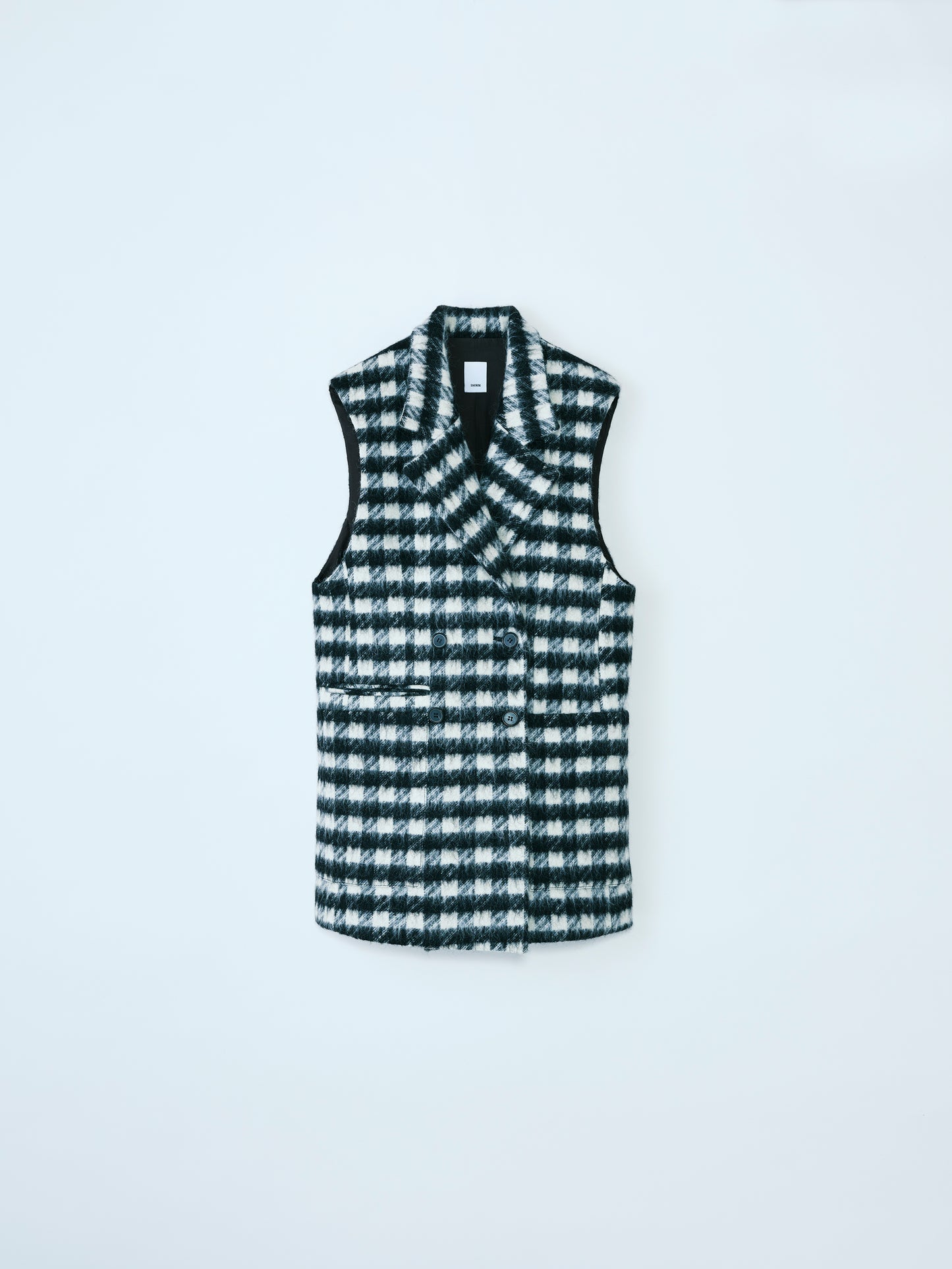 MOHAIR SLEEVELESS CHECK BLAZER CHECK