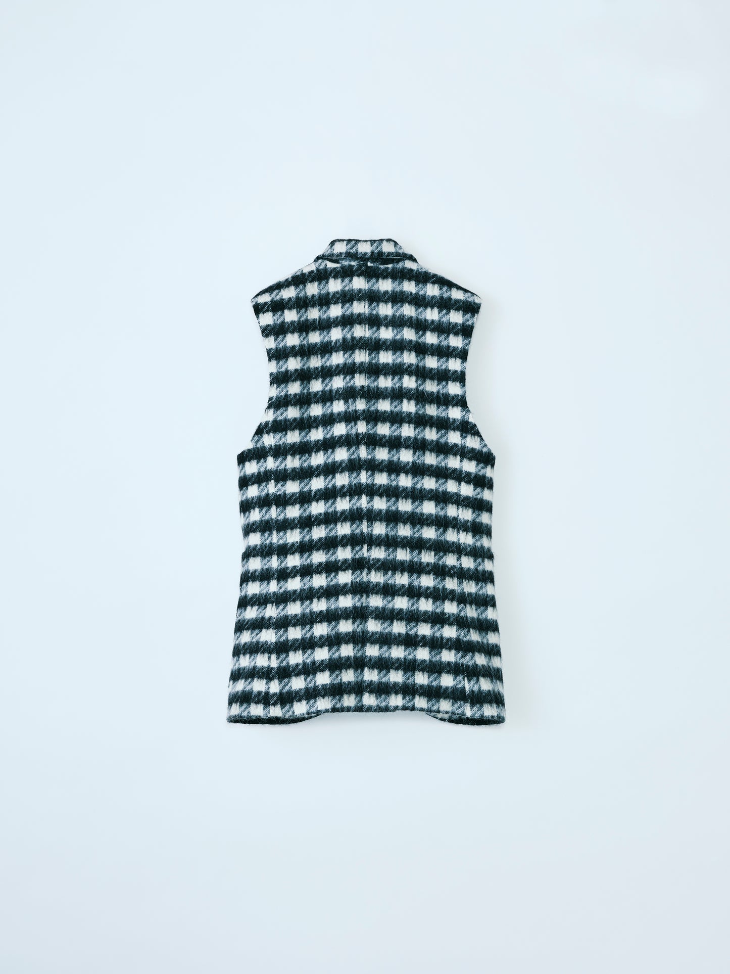 MOHAIR SLEEVELESS CHECK BLAZER CHECK