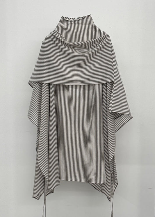 【26SS予約商品】Draped Poncho MULTI STRIPE