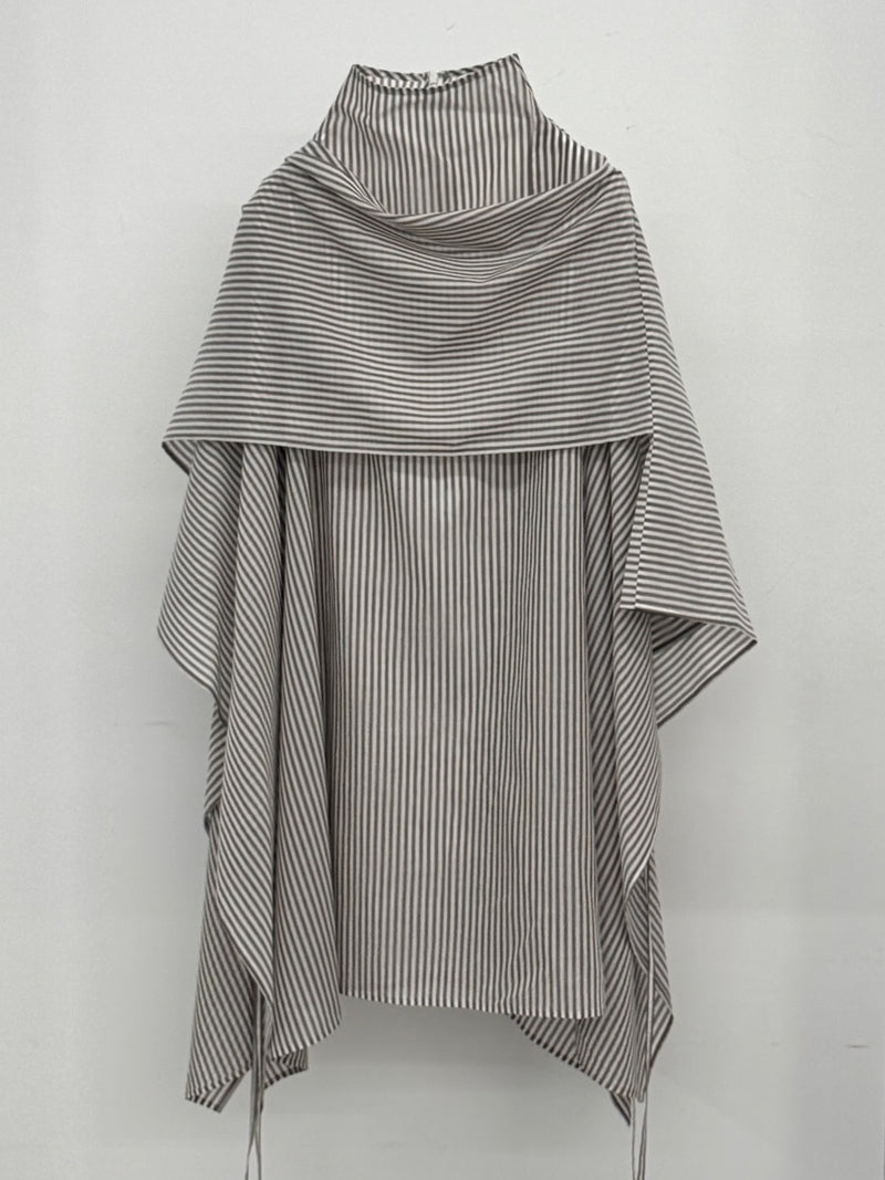 【26SS予約商品】Draped Poncho MULTI STRIPE