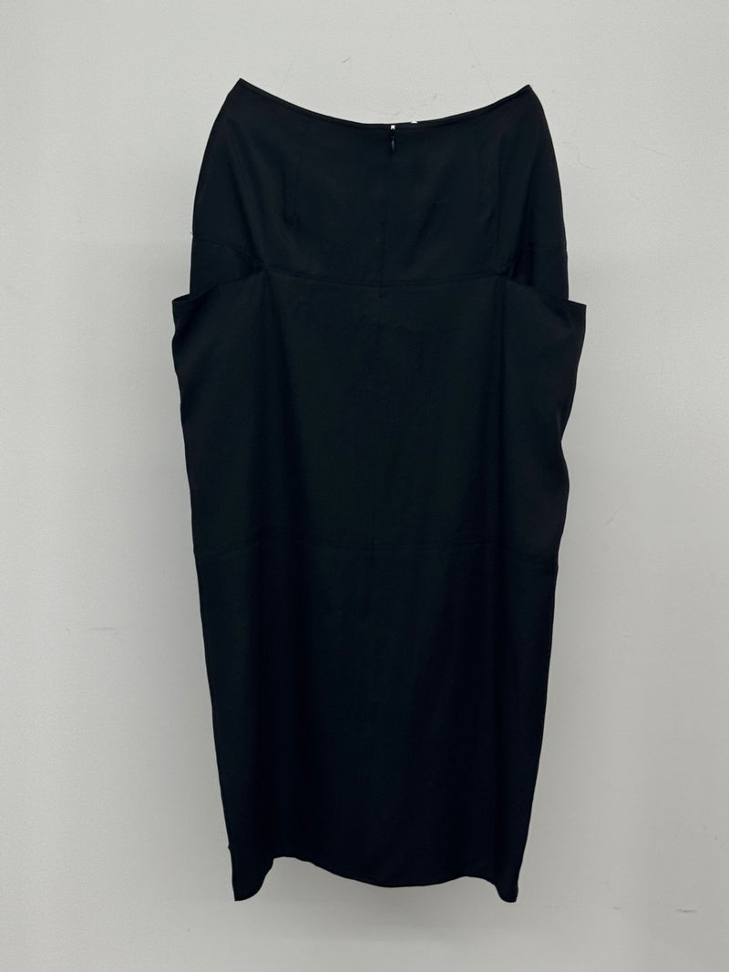 【26SS予約商品】Paneled Satin Skirt BLACK