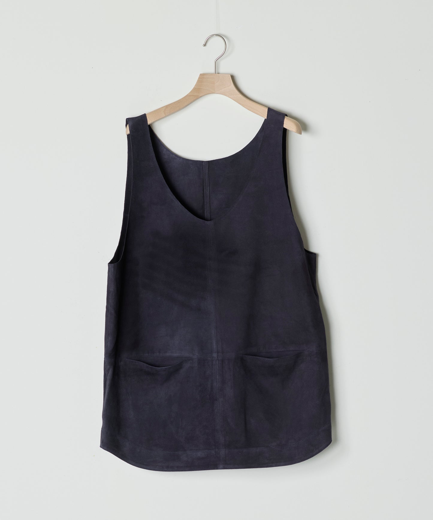 【26SS予約商品】Paneled Suede Tank Top NAVY