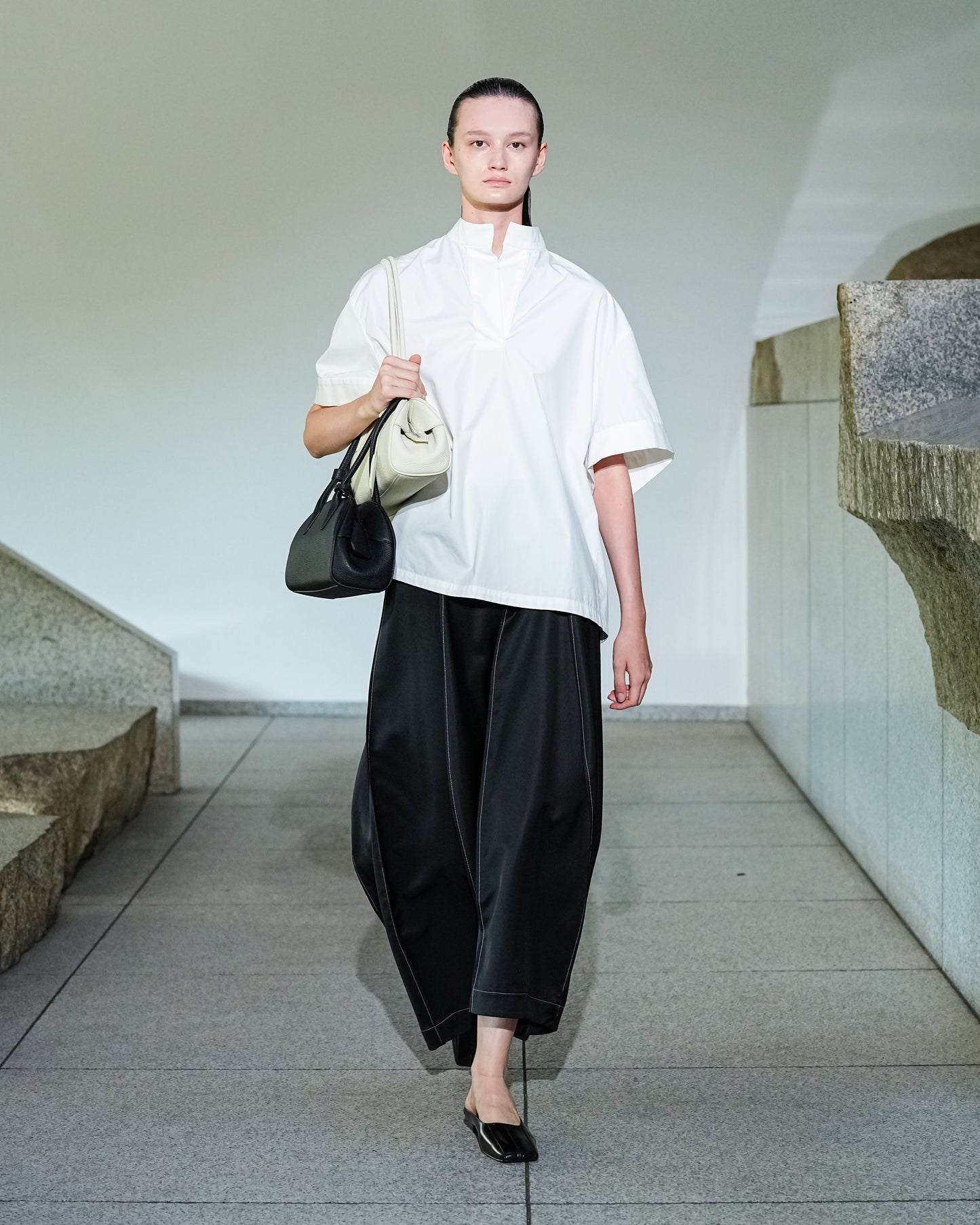 【26SS予約商品】Half-Sleeve Pullover Top WHITE